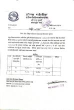 मोटर बोरिंङ्ग कार्यक्रमको रकम जम्मा गर्ने सम्बन्धी सूचना