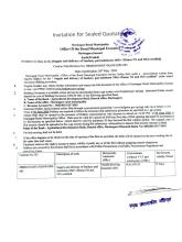 Invitation for Sealed Quotation for supply and delivery of sanitary pads ( date of publication 26th May 2026 )