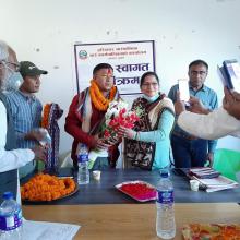  मिति २०७७/०७/२६ गते  बुधबारका दिन यस हरिनगर गा पा मा प्रमुख प्रशासक अधिकृत   भक्त बहादुर खड्का ज्यू लाई स्वागतका 